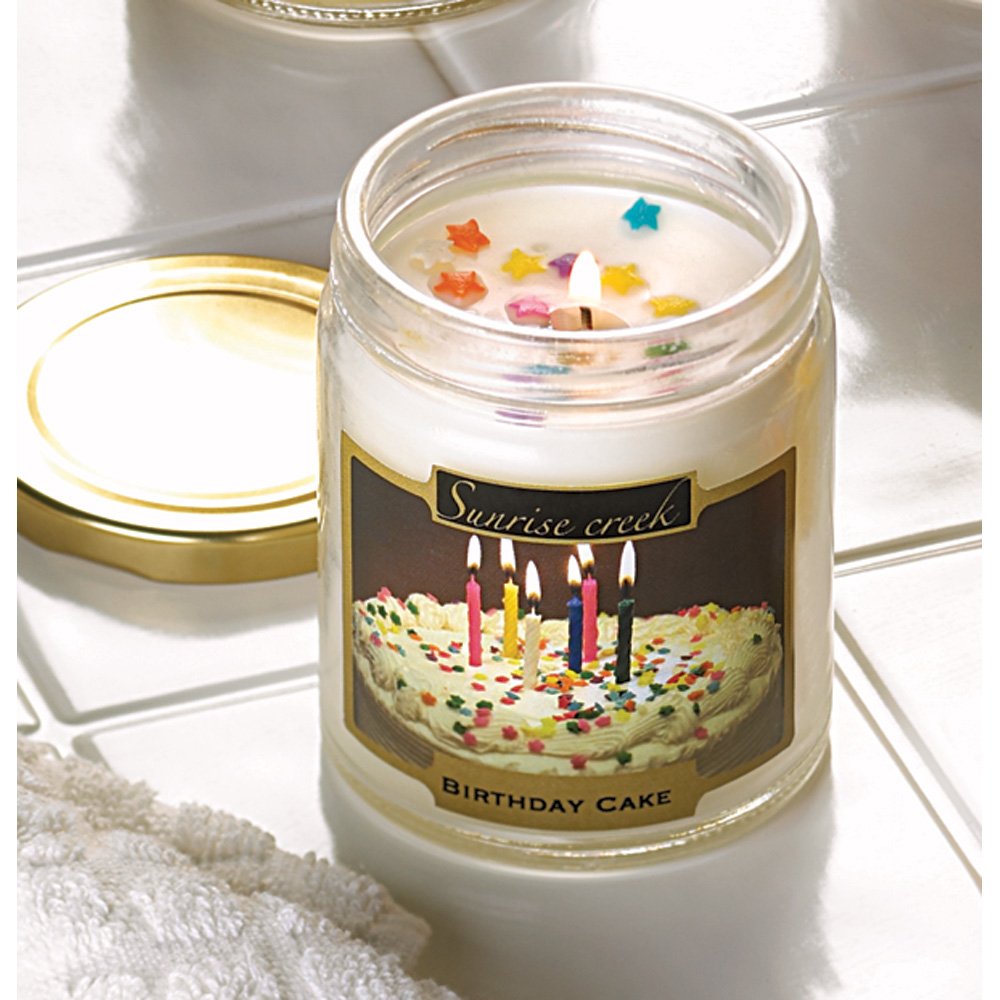 Birthday cake scent candle