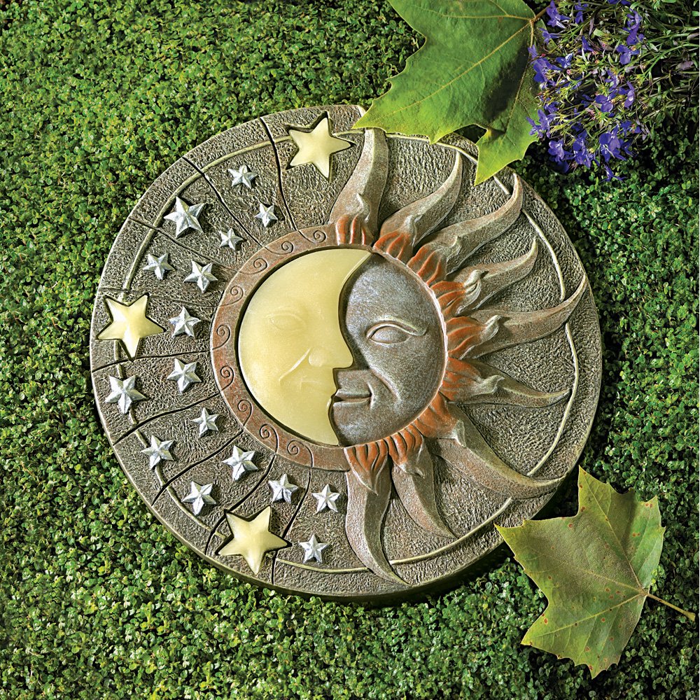 Celestial glow in dark stepping stone